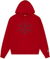 ICECREAM SS24 Red Hoodie with Ice Cream Graphic and Kangaroo Pocket Unisex IC24124-RED ICECREAM SS24 Red Hoodie with Ice Cream Graphic and Kangaroo Pocket Unisex IC24124-RED