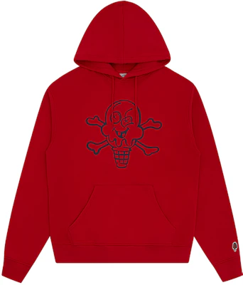 冰淇淋 SS24 紅色連帽衫 帶冰淇淋圖案與袋鼠口袋 男女適用 IC24124-RED Buy 冰淇淋 SS24 紅色連帽衫 帶冰淇淋圖案與袋鼠口袋 男女適用 IC24124-RED