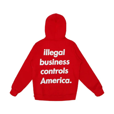 Illegal Business Hooded Sweatshirt Red