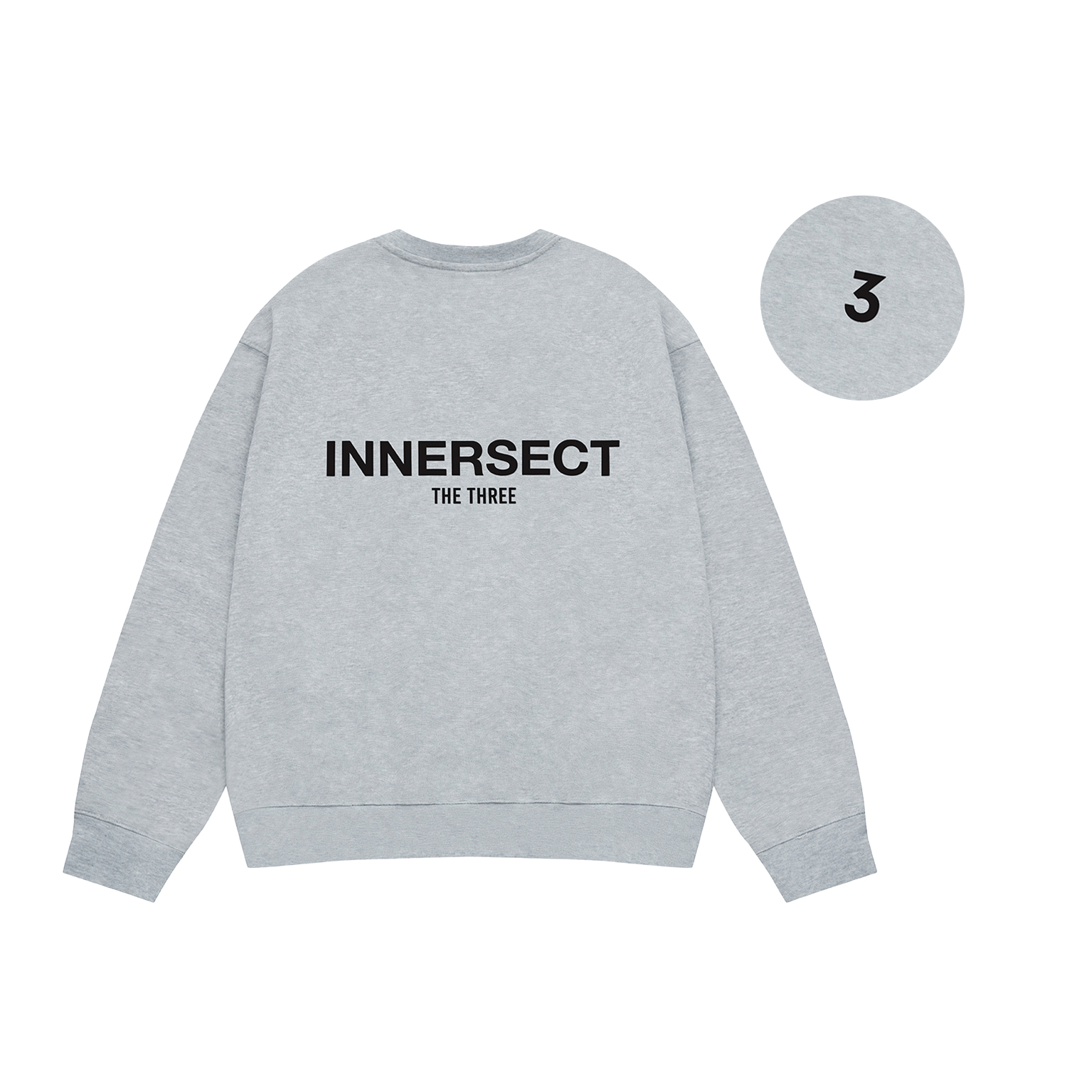 INNERSECT FW23 Embossed Print Classic Crewneck Pullover Sweatshirt Unisex INN23ALTHD45