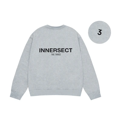 INNERSECT FW23 Embossed Print Classic Crewneck Pullover Sweatshirt Unisex INN23ALTHD45