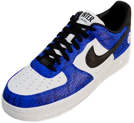 ナイキ エアフォース1 スネークスキン 白/青 (Nike Eafōsu Wan ナイキ エアフォース1 スネークスキン 白/青 (Nike Eafōsu Wan