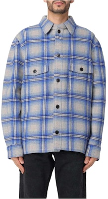 ISABEL MARANT Kemeja Lengan Panjang Kotak-Kotak Biru. VE0052HBB1C02H-30BU Order ISABEL MARANT Kemeja Lengan Panjang Kotak-Kotak Biru. VE0052HBB1C02H-30BU