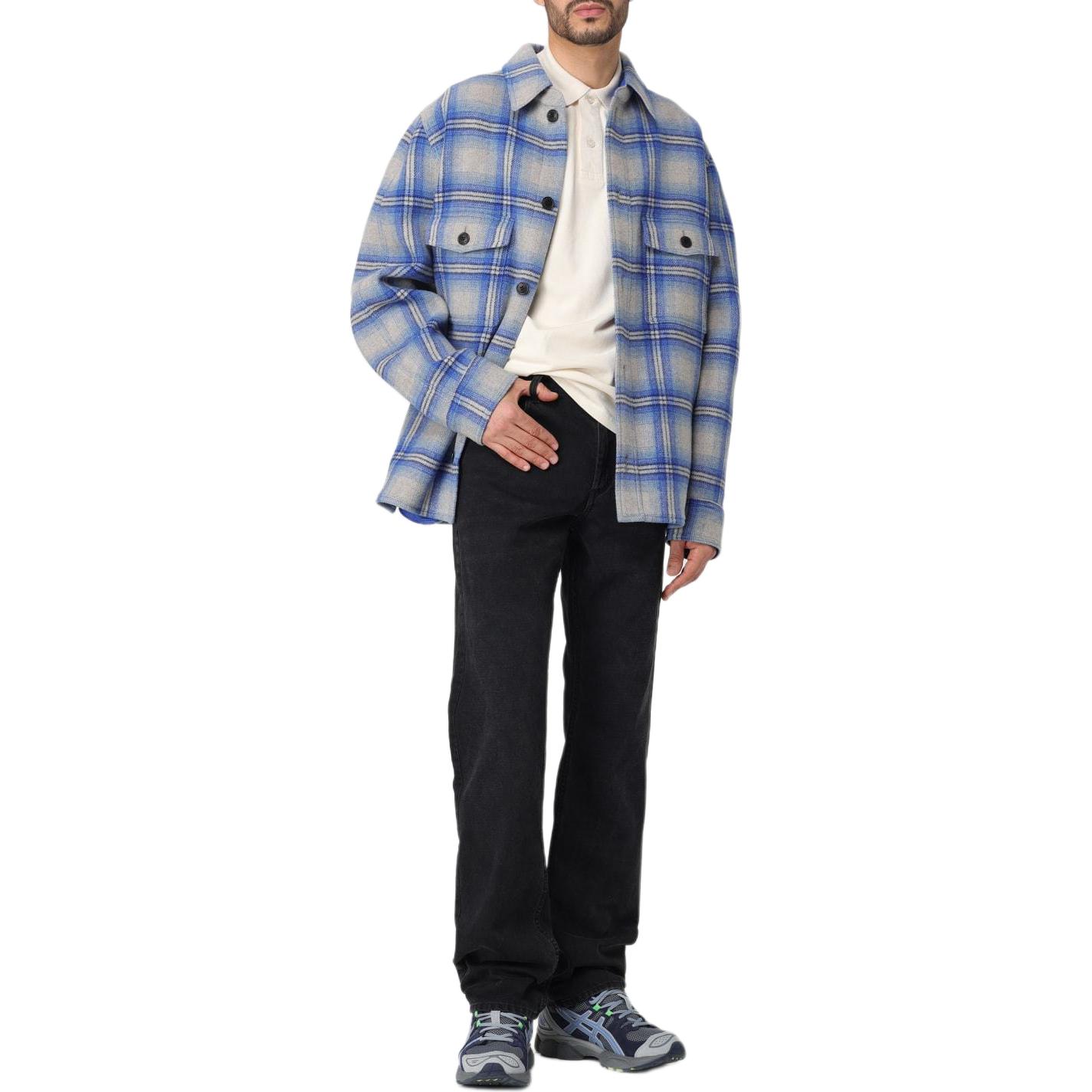 Lookbook ISABEL MARANT Kemeja Lengan Panjang Kotak-Kotak Biru. VE0052HBB1C02H-30BU