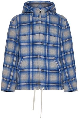 イザベルマラン ブルーチェック柄フード付きジップアップジャケット MA0069HBB1C02H-30BU Buy イザベルマラン ブルーチェック柄フード付きジップアップジャケット MA0069HBB1C02H-30BU