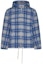 Buy イザベルマラン ブルーチェック柄フード付きジップアップジャケット MA0069HBB1C02H-30BU