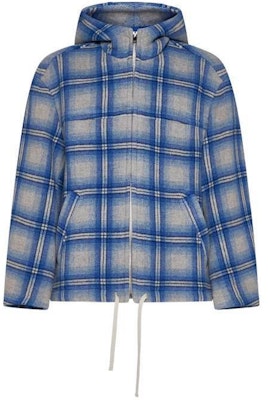 イザベルマラン ブルーチェック柄フード付きジップアップジャケット MA0069HBB1C02H-30BU Order イザベルマラン ブルーチェック柄フード付きジップアップジャケット MA0069HBB1C02H-30BU