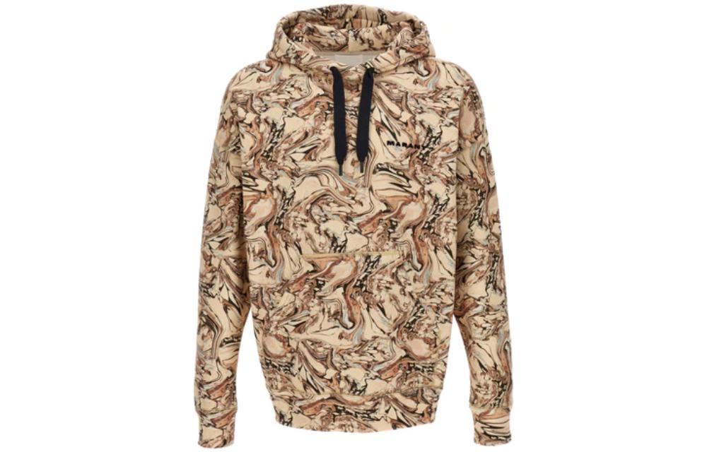 ISABEL MARANT All-Over Print Hooded Sweatshirt Multicolor Men 23HSW0073HAA4M02H90BE