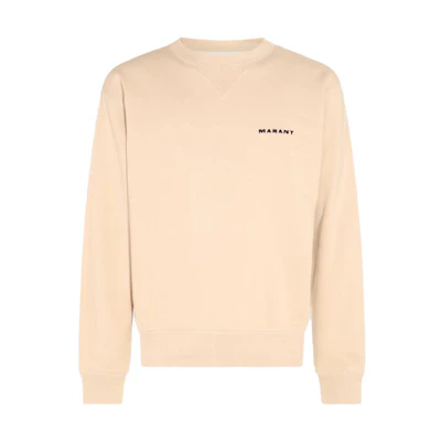 ISABEL MARANT Beige Crewneck Sweatshirt with Letter Print SW0056HAA2M35H-90LB