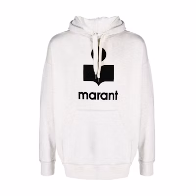ISABEL MARANT Beige Letter Print Casual Hoodie SW0027HAB1M18H-23EC