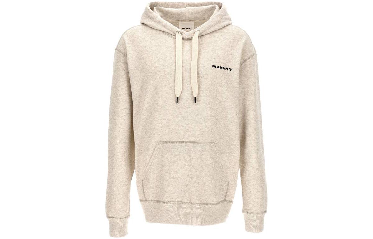 ISABEL MARANT Beige Pullover Hoodie with Logo Print 23ESW0055HAA2M35H-23EC