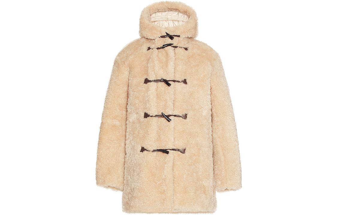 ISABEL MARANT Beige Solid Hoodie Snap-Button Fleece Jacket A3D97HMA0153HA-23EC