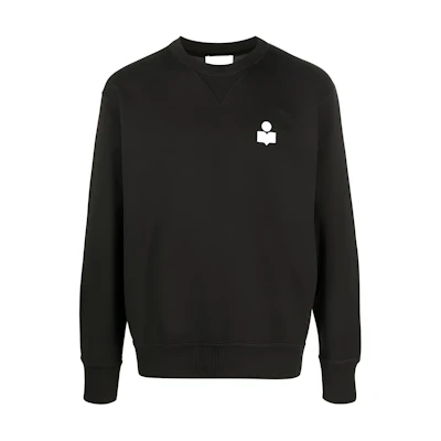 ISABEL MARANT Black & White Crewneck Pullover Sweatshirt SW0030HAB1M18H-blackandwhite