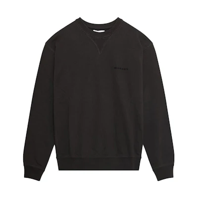 ISABEL MARANT Black Crewneck Sweatshirt with Letter Print SW0056HBA4M01H-02FK
