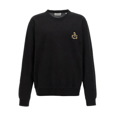 ISABEL MARANT Black Embroidered Logo Crewneck Sweatshirt 24ASW0048HA-B3M05H-02FK