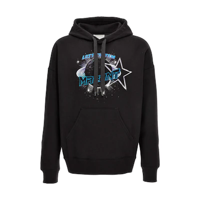 ISABEL MARANT Black Hoodie with Letter Print and Long Sleeves 23ASW0027HAA3M55H0-2FK