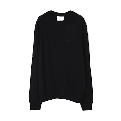 ISABEL MARANT Black Oversized Logo Print Crewneck Sweatshirt PU0228HA-A1L79H-01BK