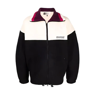 ISABEL MARANT Black Patchwork Zip-Up Jacket 21A010H-MA1065-01BK