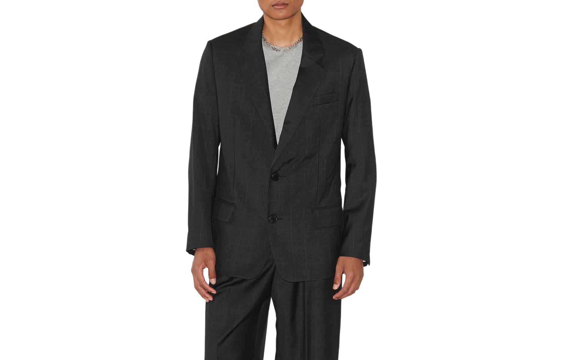 ISABEL MARANT Black Plaid Single-Breasted Long-Sleeve Blazer Jacket VE0316HAA3F61H-02AN