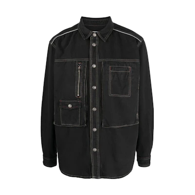 ISABEL MARANT Black Pocket Long Sleeve Button-Up Jacket VE0153HAA2H06H01BK