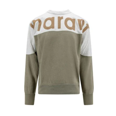 ISABEL MARANT Brown Crewneck Sweatshirt with Logo Print Long Sleeves SW0031HAA1M06H-67KI