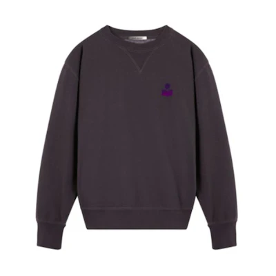 ISABEL MARANT Brown Logo Print Crewneck Long Sleeve Oversized Sweatshirt SW005722-P041H-30FN