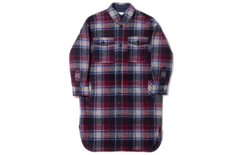 ISABEL MARANT Checkered Button-Up Long Sleeve Jacket - Multicolor MA0070HAA1D20H-BURD