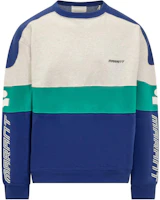 ISABEL MARANT Colorblock Letter Print Crewneck Sweatshirt Blue - 24PSW0087HAB1M02H-30BU ISABEL MARANT Colorblock Letter Print Crewneck Sweatshirt Blue - 24PSW0087HAB1M02H-30BU