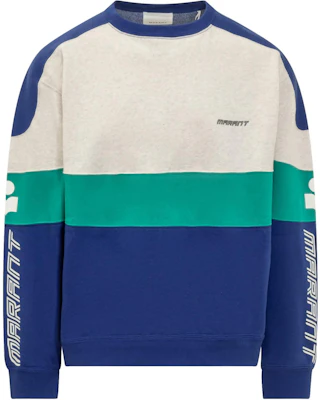 ISABEL MARANT 拼色字母印花圓領衛衣 藍色 24PSW0087HAB1M02H-30BU Buy ISABEL MARANT 拼色字母印花圓領衛衣 藍色 24PSW0087HAB1M02H-30BU