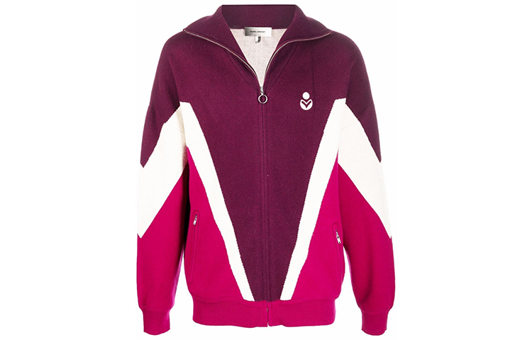 ISABEL MARANT Colorblock Long-Sleeve Zip-Up Sweatshirt Jacket 21ACA030121A051H-40RY