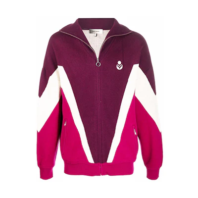 ISABEL MARANT Colorblock Long-Sleeve Zip-Up Sweatshirt Jacket 21ACA030121A051H-40RY