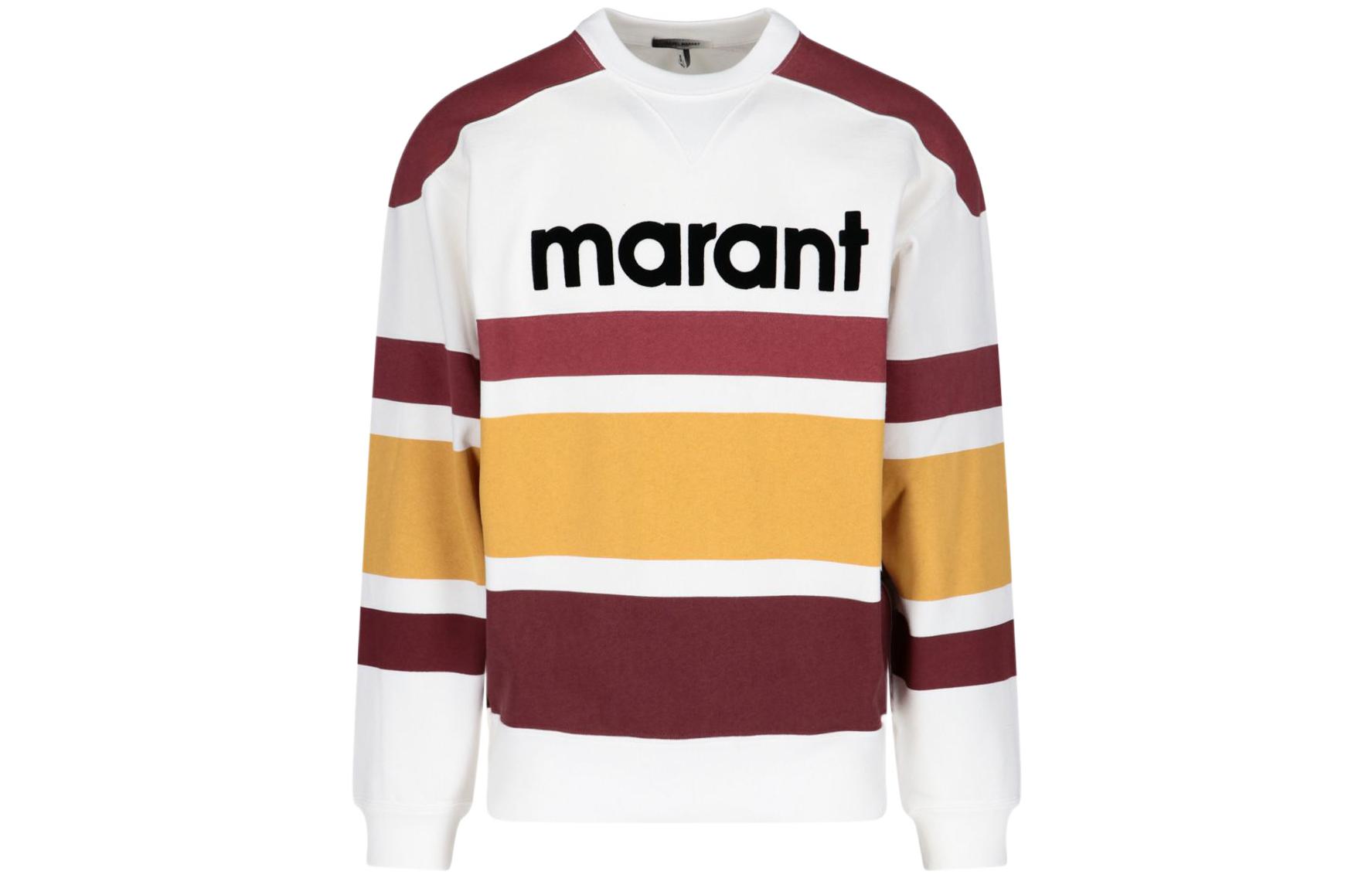 ISABEL MARANT Colorblock Striped Crewneck Pullover Sweatshirt SW0329-22P043H-80BY