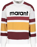 ISABEL MARANT Colorblock Striped Crewneck Pullover Sweatshirt SW0329-22P043H-80BY ISABEL MARANT Colorblock Striped Crewneck Pullover Sweatshirt SW0329-22P043H-80BY