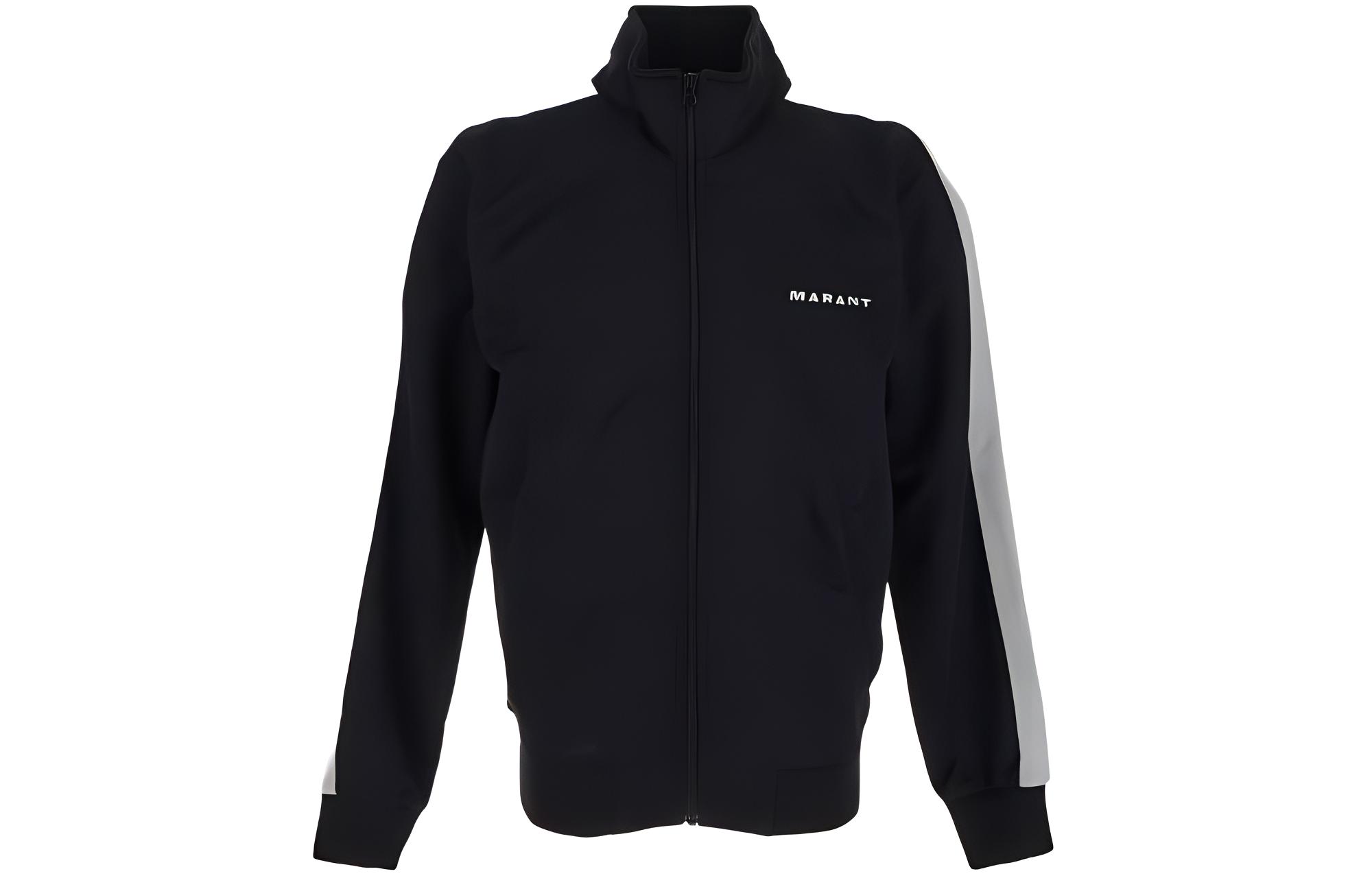 ISABEL MARANT Colorblock Zip-Up Jacket Black Long Sleeve SW0090HAB1M10H01BK