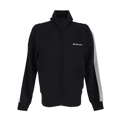 ISABEL MARANT Colorblock Zip-Up Jacket Black Long Sleeve SW0090HAB1M10H01BK