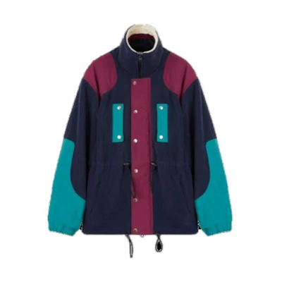ISABEL MARANT Colorblock Zip-Up Jacket with Stand Collar MA1142-22P086E-60CE
