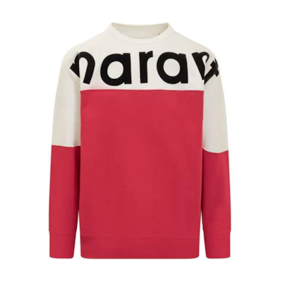 ISABEL MARANT Cranberry Logo Print Crewneck Pullover Sweatshirt SW0031HAB1M19HCRBR
