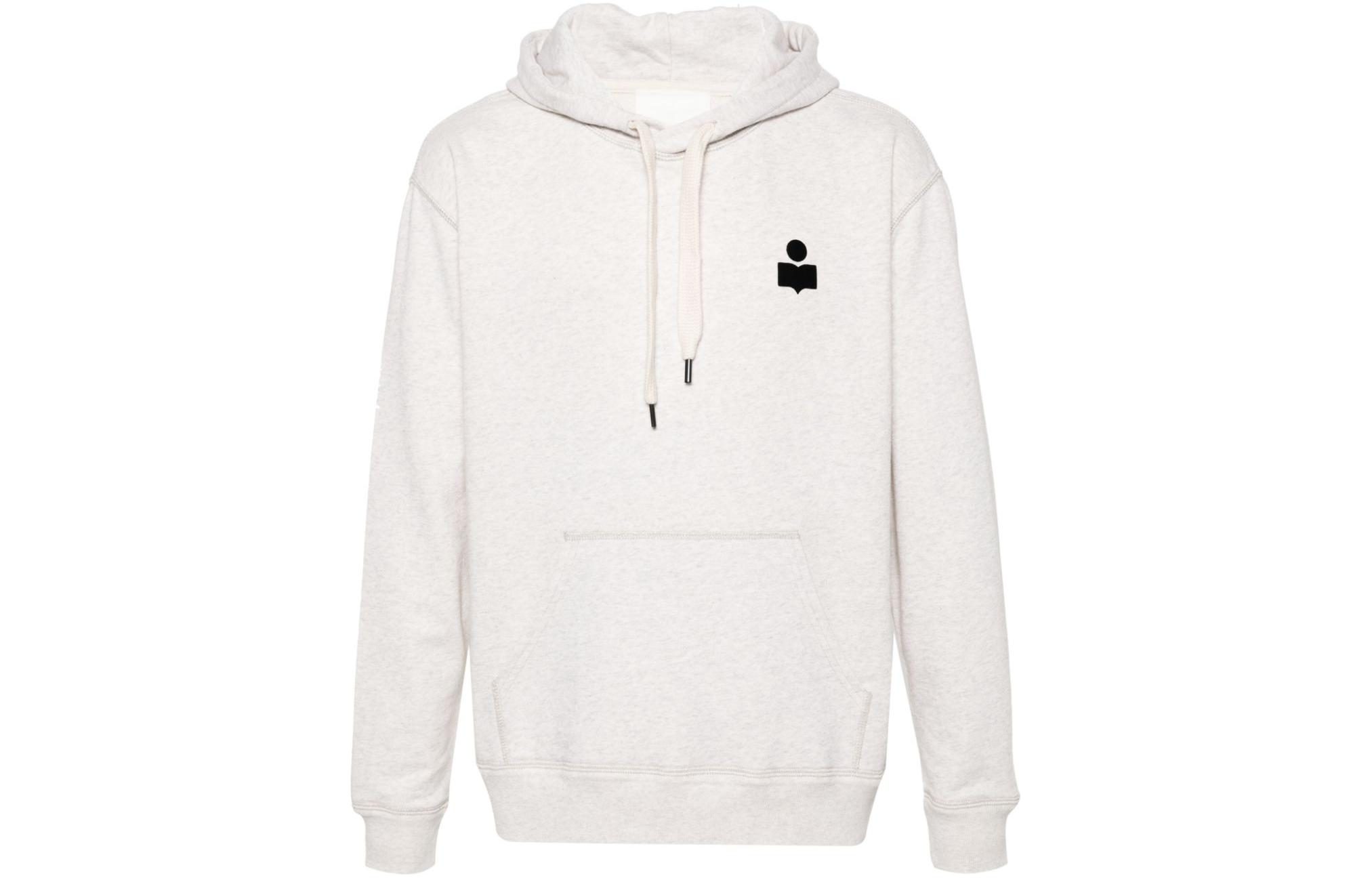 ISABEL MARANT Drawstring Hoodie Beige Pullover Sweatshirt SW0050HAB1M18H-Lightbeige