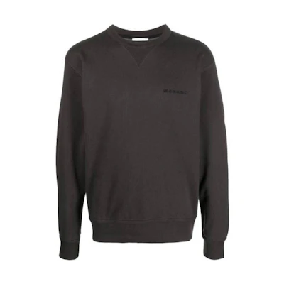 ISABEL MARANT Embroidered Logo Crewneck Sweatshirt Coffee Brown SW0056HAA2M35H02FK