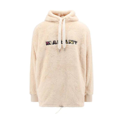 Isabel Marant Fit Letter Logo Hoodie Off-White Long Sleeve SW0104HAB1M06H-23EC