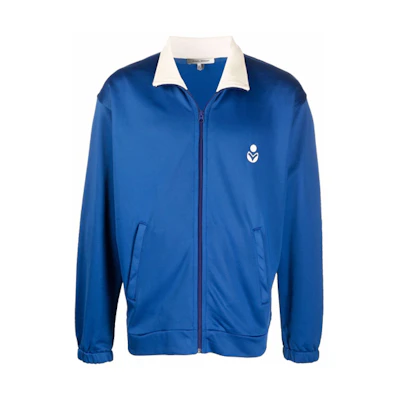 ISABEL MARANT FW21 Blue Logo Lettering Long-Sleeve Jacket VE167121A015H-30BU
