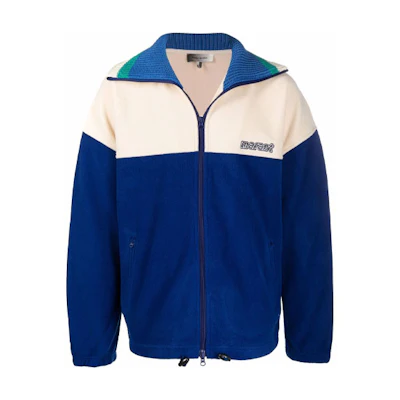 ISABEL MARANT FW21 Logo Cotton-Blend Colorblock Jacket Blue MA106521A010H-30BU