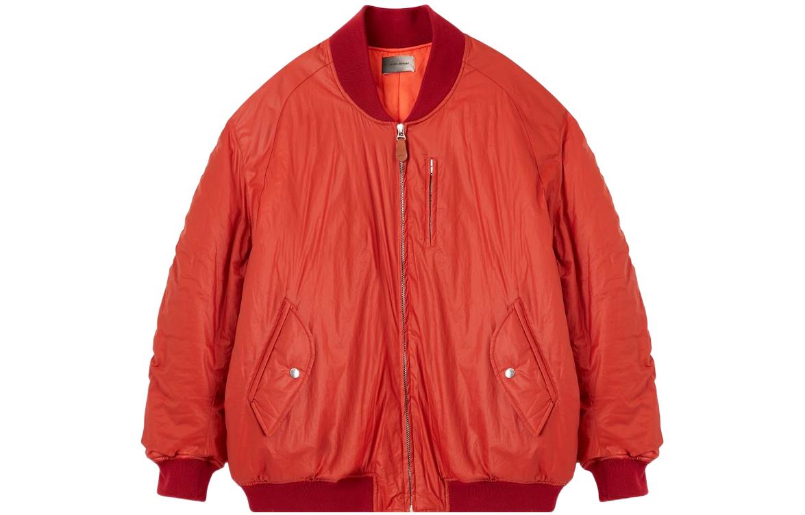 ISABEL MARANT FW22 Burnt Orange Oversized Bomber Jacket VE189022H007H-11BO