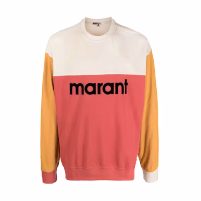 ISABEL MARANT FW22 Colorblock Crewneck Pullover Sweatshirt Multicolor Mens SW027922A053H-11PA