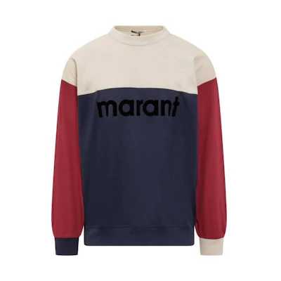 ISABEL MARANT FW22 Colorblock Crewneck Sweatshirt Multicolor 22ASW027922A053H-30FN
