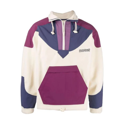 ISABEL MARANT FW22 Colorblock Fleece Long Sleeve Sweatshirt White Men MA114622P078H30BU
