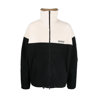 ISABEL MARANT FW22 Colorblock Full-Zip Fleece Loose Sweatshirt Black 22AMA106522A008H-01BK