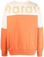 ISABEL MARANT FW22 Colorblock Logo Sweatshirt Orange () 22A050HSW025911OR ISABEL MARANT FW22 Colorblock Logo Sweatshirt Orange () 22A050HSW025911OR
