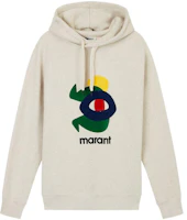 ISABEL MARANT FW22 Letter Print Hoodie Beige Pullover 22A045HSW035323EC ISABEL MARANT FW22 Letter Print Hoodie Beige Pullover 22A045HSW035323EC