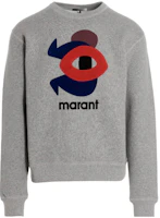 ISABEL MARANT FW22 Logo Crewneck Sweatshirt Gray - Long Sleeve 22ASW036522A045H02GY ISABEL MARANT FW22 Logo Crewneck Sweatshirt Gray - Long Sleeve 22ASW036522A045H02GY